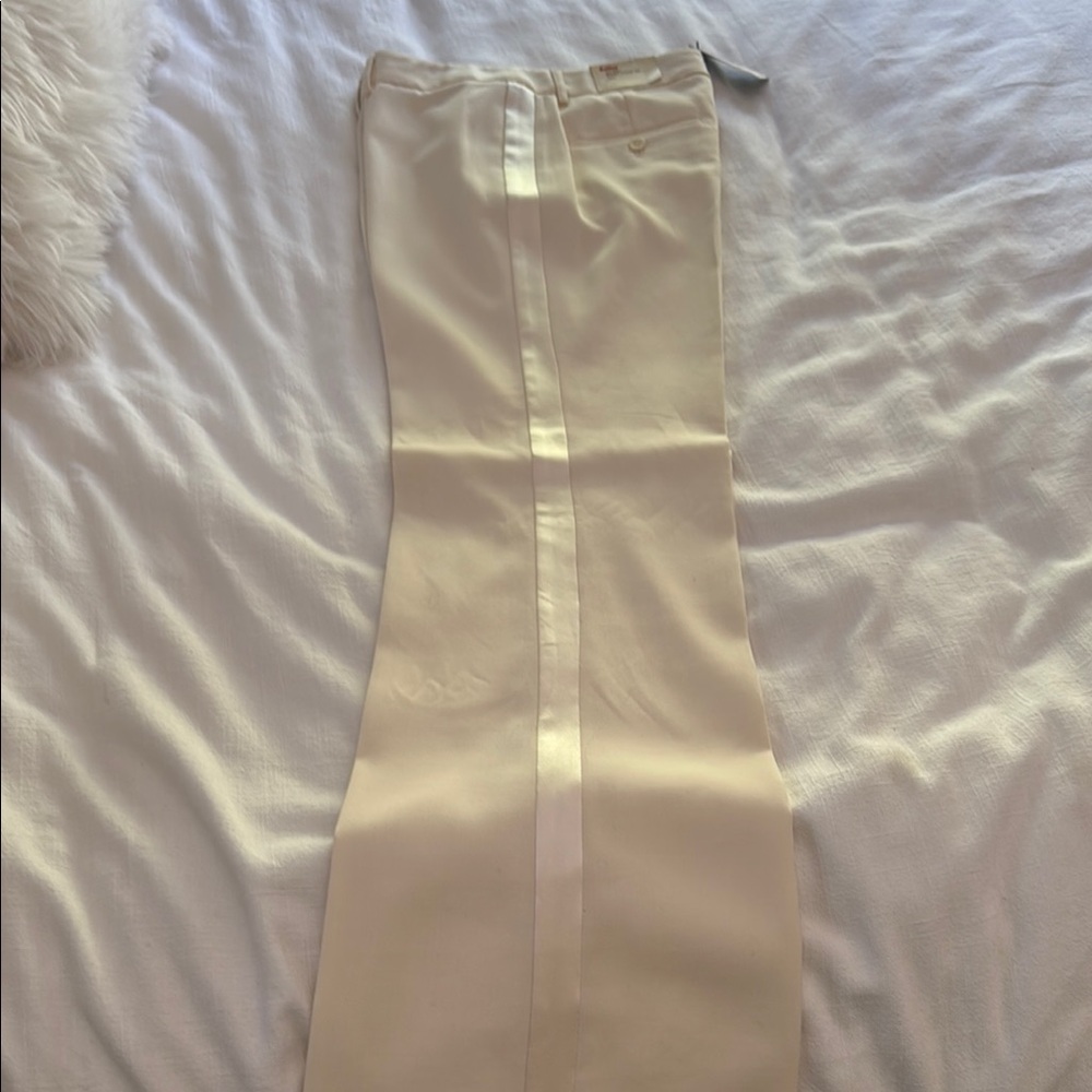 Express Cream Boot Cut Jumpsuit with Flare